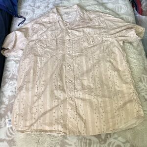 Lucky Brand Beige Patterned Western Shirt EUC